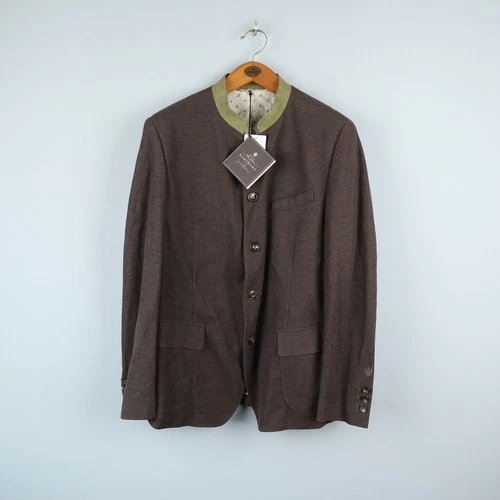 KLEIDER HABSBURG Mens Brown Cotton Blazer Eduard Jacket Size UK48 US48