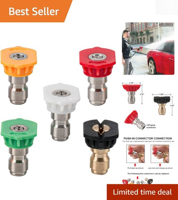 #ad 5 in 1 Adjustable Nozzle Tips for Pressure Washer Efficient Cleaning Solutions $9.99