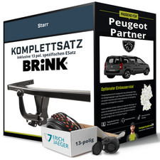 Für PEUGEOT Partner Version L1 Anhängerkupplung starr +eSatz 13pol 08- NEU PKW
