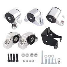 2 Bolt Engine Motor Mount Kit For 1996-00 Civic Ek B16 B20 D16 B D Chrome Billet