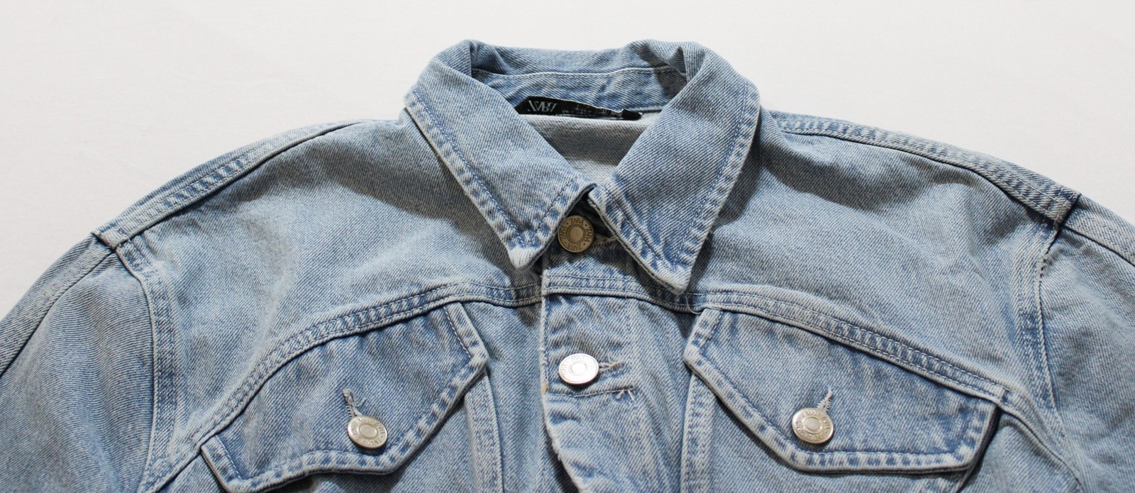 Zara Women's Basic Button Front Cotton Cropped De… - image 2