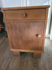 Alte Vintage Kommode Nachttisch Braun Massiv Holz Schränkchen Landhaus 50er