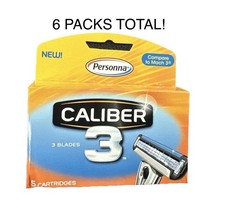 6 BOX DEAL Personna Caliber 3 Triple Blade Refill Cartridge Blades 30 Refills