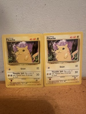 Pikachu 58/102 LP Yellow Cheeks Base Set Pokemon Card WOTC 1999