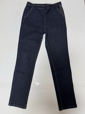 Women's Massimo Dutti Straight Leg Size 8 Demin Jeans Style #5014 Dark Wash