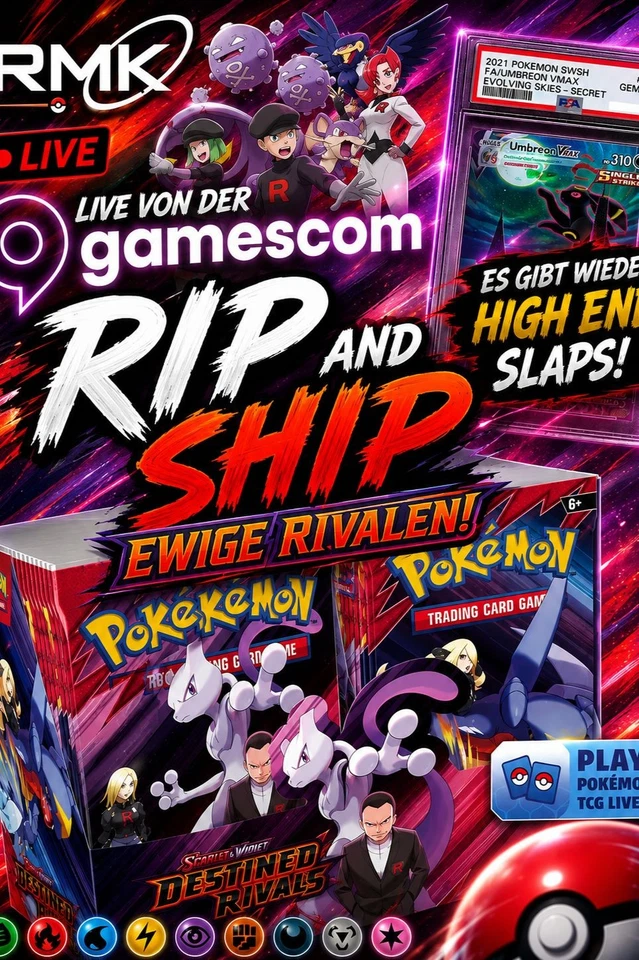🔴 GAMESCOM LIVE: EWIGE RIVALEN RIP & SHIP 🔥 + HIGH END PSA SLABS!