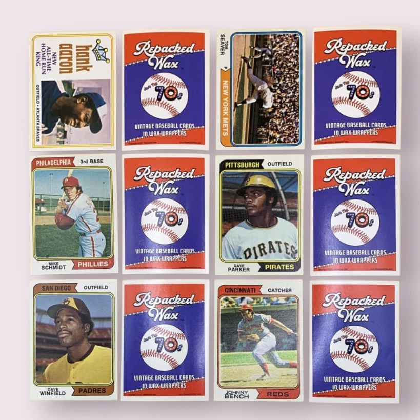 Baseball Wax Pack - Repacked Wax Just the 70s Vintage Cards from Tops 1970-1979 - Image 4 of 4