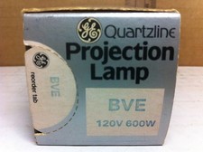 GE Quartzline Projector Lamp BVE 600W 120V Projection Bulb