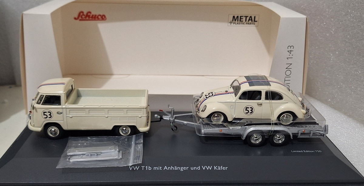 Miniature SCHUCO 1:43 VW T2 Doka Plate-forme édition Christmas 2013 - Neuf Avec Boîte