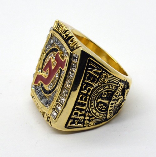 2003 NEW JERSEY DEVILS STANLEY CUP CHAMPIONS SIZE 11 WITH WOOD DISPLAY BOX - Picture 4 of 6