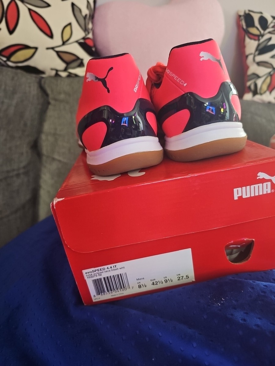 Puma 104020 01 evoSPEED Men Turf Trainer Sneakers Pink White US