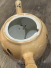 Vintage Teapot Yellow Lusterware Owl Glazed Porcelain Buff Owl China Bird Tea — photo 3