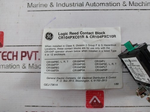 General Electric CR104PXC10R Einzelner Schaltkreis Reed-Kontaktblock 120VAC 15A - Bild 11 von 12