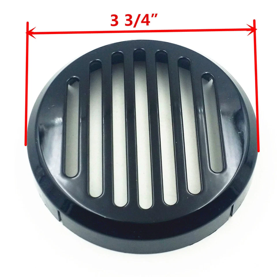 Cubierta de bocina redonda negra de 3,5"" para motocicleta Honda Shadow 700 Sabre 1100 VLX 600 Foto 2 de 3