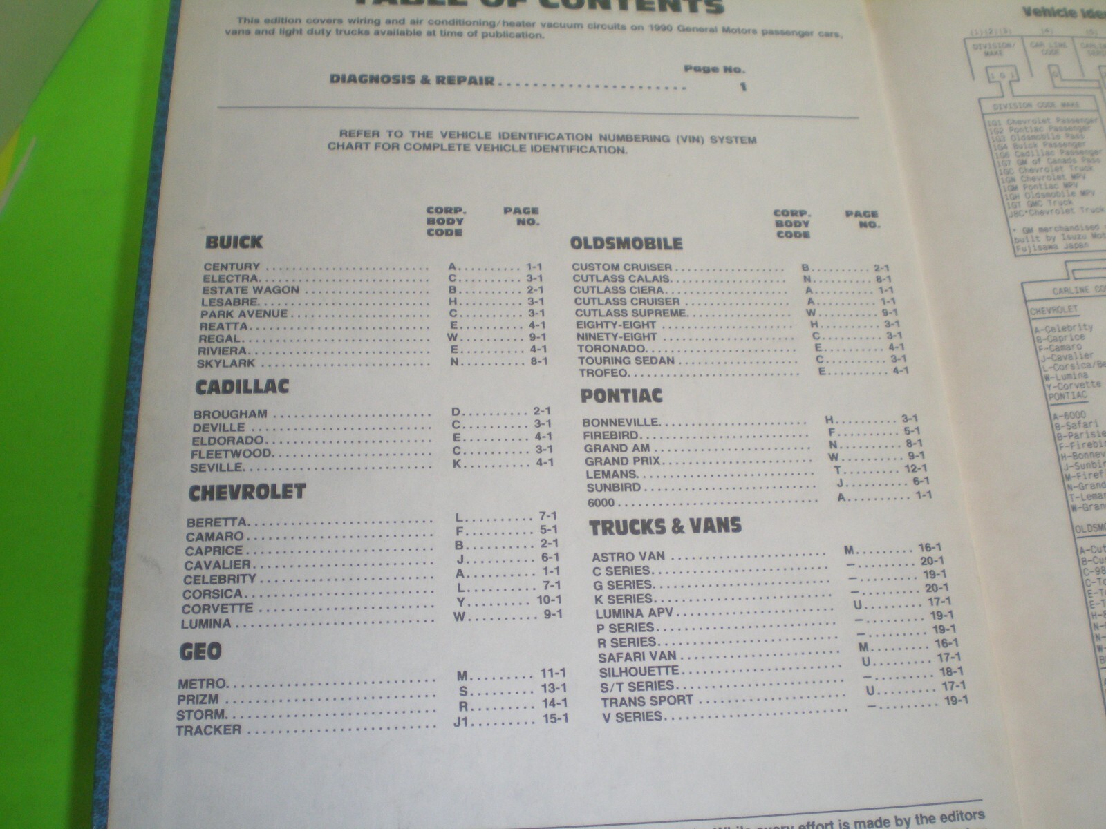 Motor General Motors Wiring Diagram Manual. Professional Service Trade