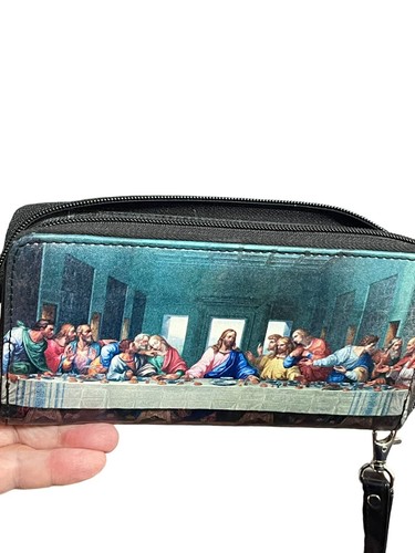 Last Supper Wallet Purse Clutch Zip Wristlet Jesus 12 Disciples - Picture 5 of 6
