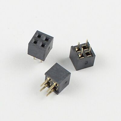 10Pcs 2mm 2.0mm Pitch 2x2 Pin 4 Pin Female Dual Row Straight Pin Header Strip #E