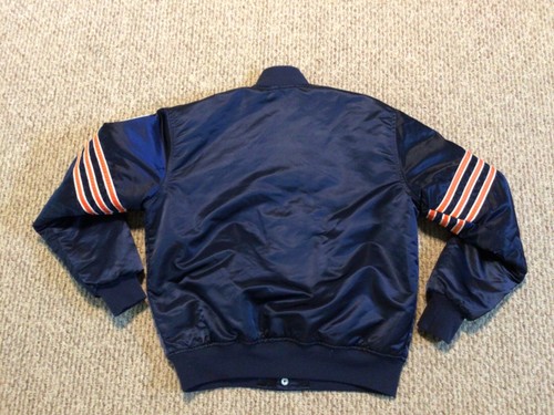 Giacca Bomber Vintage Starter Made in USA Raso NFL Chicago Bears Taglia L - Foto 9 di 11