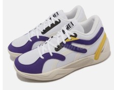 Puma TRC Blaze Court White Spectra Yellow Lakers Men Basketball Shoes 376582-07