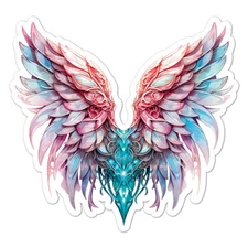 Angel Wings, Vinyl Decal Sticker, Indoor Outdoor, 3 Sizes, #9659