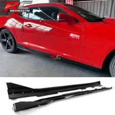 Fit 16-24 Chevy Camaro Ikon V3 Style Side Skirts Rocker Panel Gloss Black 4PC PP
