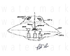 Bob Lazar OVNI Sketch Hanger S4 51 foto firmada 8X10 impresión póster autógrafo RP