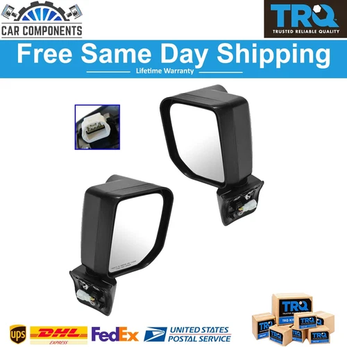 TRQ New Side View Mirror Set Left & Right Power Fits 2010-2013 Toyota FJ Cruiser