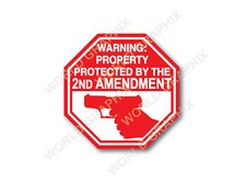 2nd Amendment Gun Control Warning Sticker Decal Waterproof Outdoor High Quality 2nd Amendment Gun Control Warning Sticker Decal Waterproof Outdoor High Quality