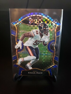 Khalil Mack 2020 Select Concourse Blue Prizm Die Cut. Bears
