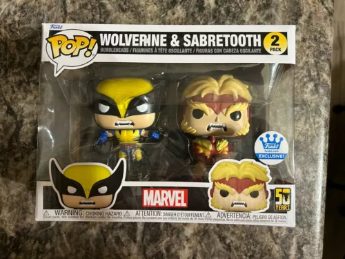 Funko POP! Wolverine & Sabretooth 2 Pack Funko Shop Exclusive Marvel IN HAND NEW
