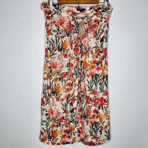 J Crew Womens Cotton Voile Sarong Skirt Size L Vintage Floral Cover Up Beach NWT