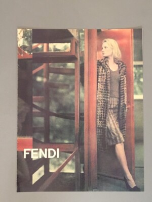 FENDI 1999 Vintage Magazin Printanzeige Fashion Po6