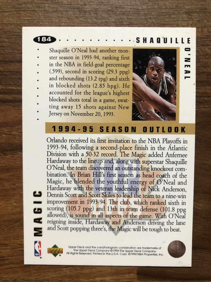 1994 Upper Deck Collector's Choice Shaquille O Neal