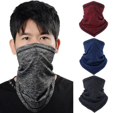 Tube Scarf Bandana Mouth Face Mask Neck Cover Gaiter Black Multi-use Head Wear