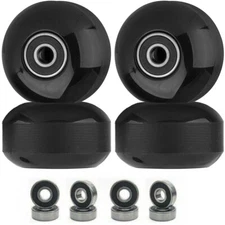 4 Pack Skateboard Wheels Black 52mmx32mm 95A Street Wheel
