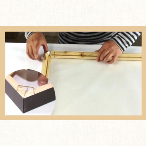 Thick Wood Canvas Frame Kit Stretcher Bars Double Sided Tape and Fasteners - Picture 13 of 18