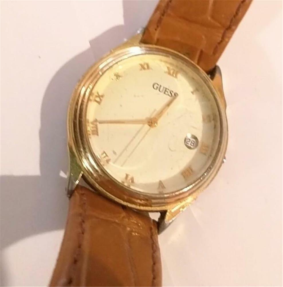 Guess Gold tone Croco Watch Vintage Guess Unisex Watch – Gold Case, Tan | Mercari main image 3