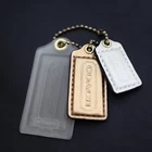 Coach Gold Frosted Gold Lozenge logo Tags Key FOB NEW