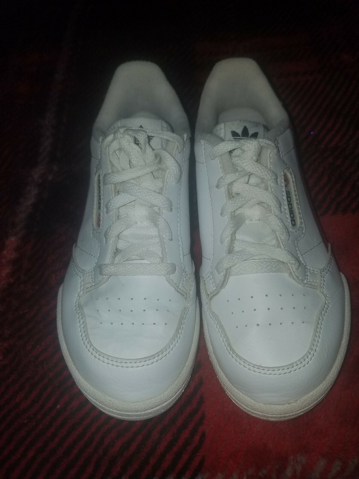Adidas Kids Continental 80 Cloud Sneaker White/Scarlet #G28215 Size 1 Y |  eBay