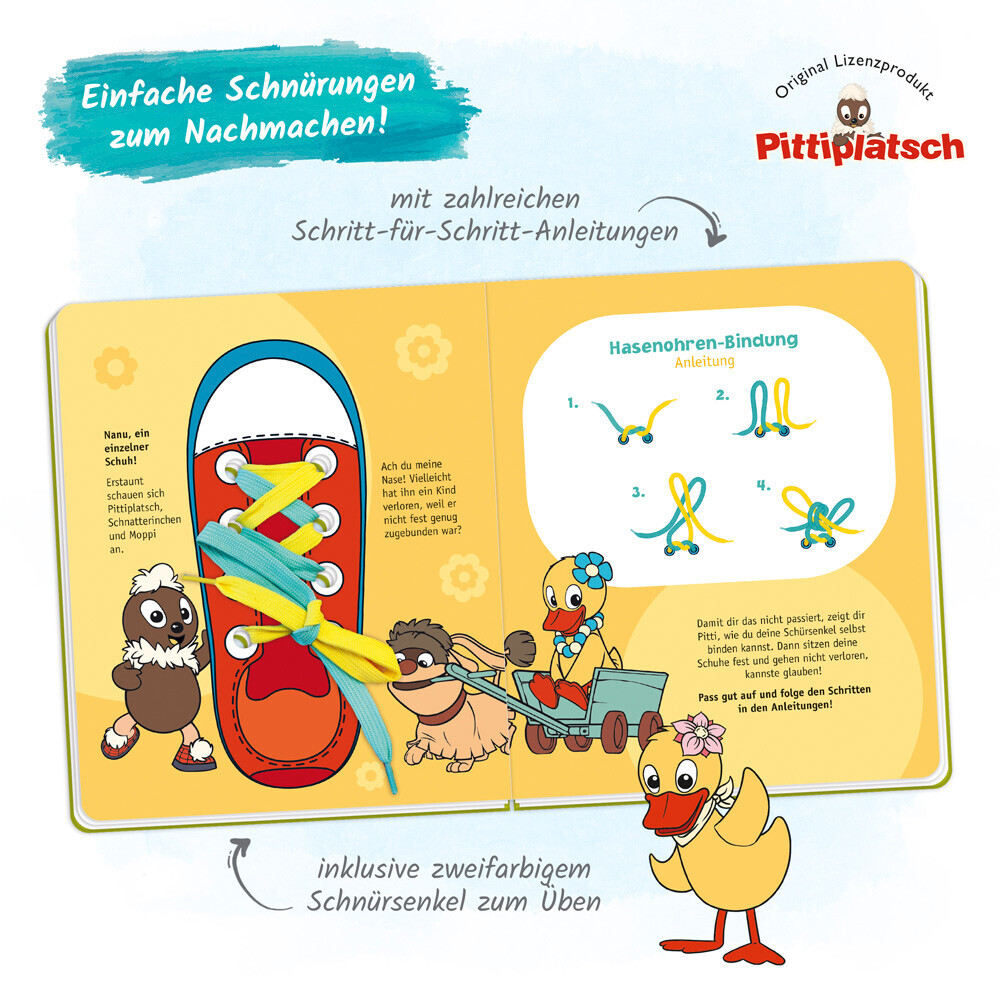 Thumbnail - Trötsch Unser Sandmännchen Das Schnürsenkelbuch Pittiplatsch Schuhe