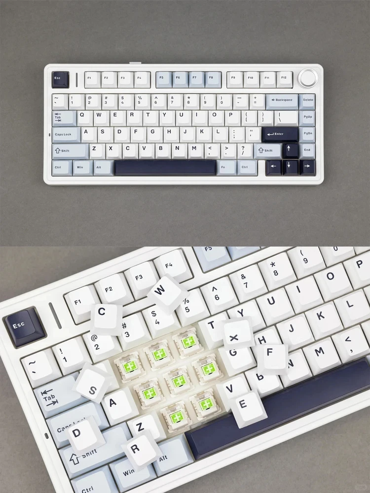 Mechanical Keyboard 2.4G Wireless/Bluetooth/Wired RGB PBT 75% Layout Pc Keyboard