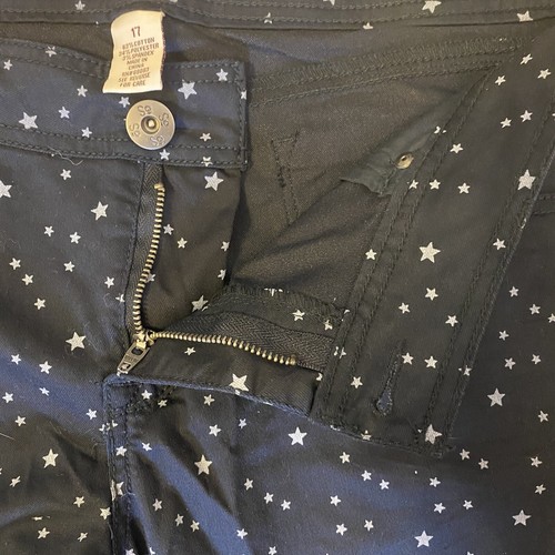 SO Beyond Navy Soft Straight Leg Capris with Star Print Juniors 17 Women's XL - Picture 3 of 14