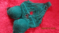 ANN SUMMERS UNDERWIRED/PADDED GREEN BODY SIZE 10 D-DD NWT 'THE ICON'