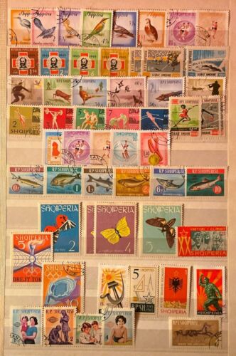 ALBANIA LOT in vintage ALBUM 1900 to modern 630 stamps Sou. Sheets Early Antique - Picture 6 of 17