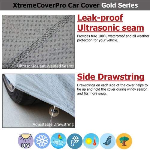 2021 2022 2023 2024 ACURA TLX WATERPROOF CAR COVER W/MIRROR POCKET GREY - Bild 4 von 10
