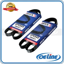 Serpentine belt Set For 94-05 Mazda Miata MX-5 4PK885 4PK945 1.8L Air-Alternator