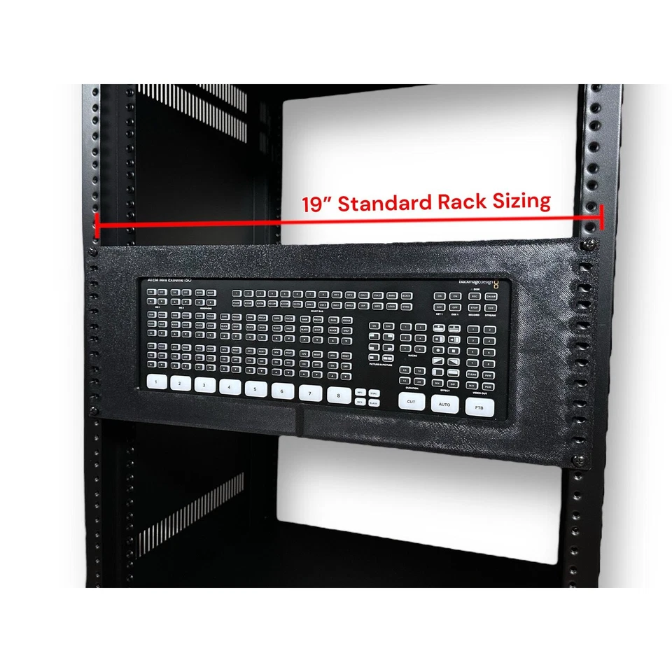 Kit de montaje en rack para Blackmagic ATEM Mini Extreme 19 pulgadas 4U soporte de montaje en rack Foto 2 de 4