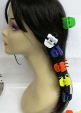WHOLESALE LOT OF 12 CLIPS--1.5" X 2" BEAUTIFUL PLASTIC HAIR CLIPS --EHC703