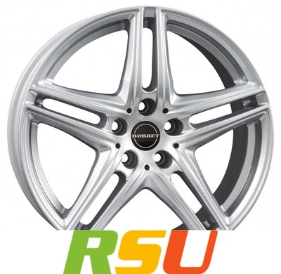 4x Borbet XR brilliant silver 7.5x17'' ET35 LK5 120 ML 72.5 Alufelgen 17 Zoll