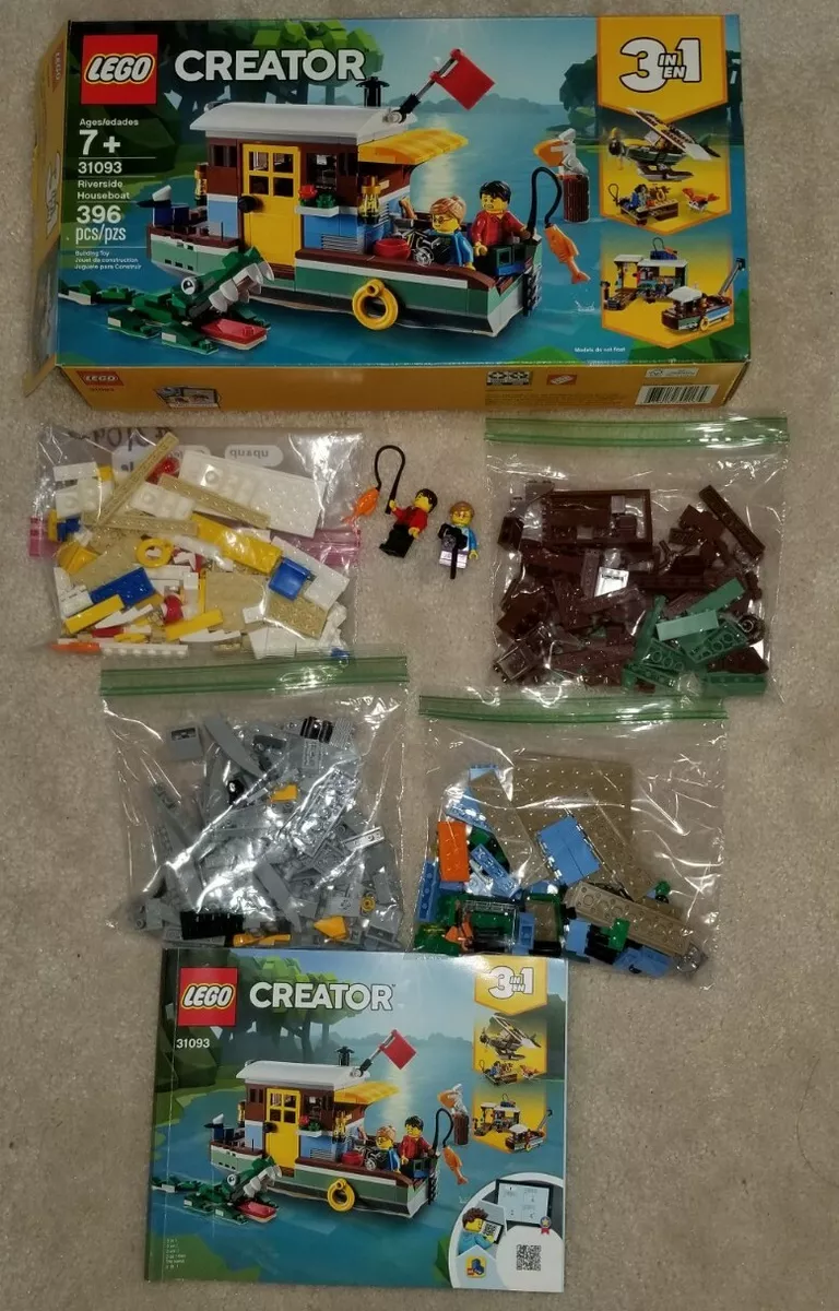 LEGO Creator 31093 Riverside Houseboat 3 In 1 100 COMPLETE box